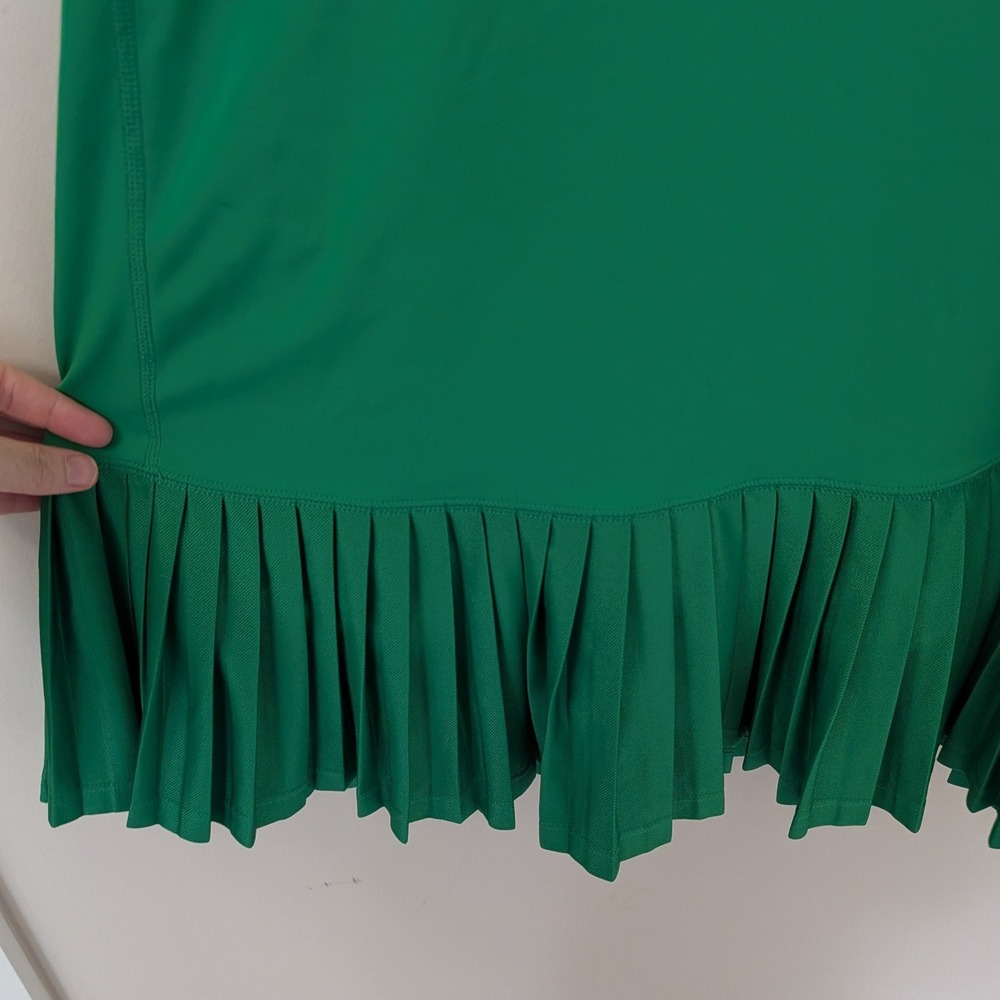 J.Crew Active Kelly Green Pleated Tennis Dress Drop Waist Large - Picture 11 of 16